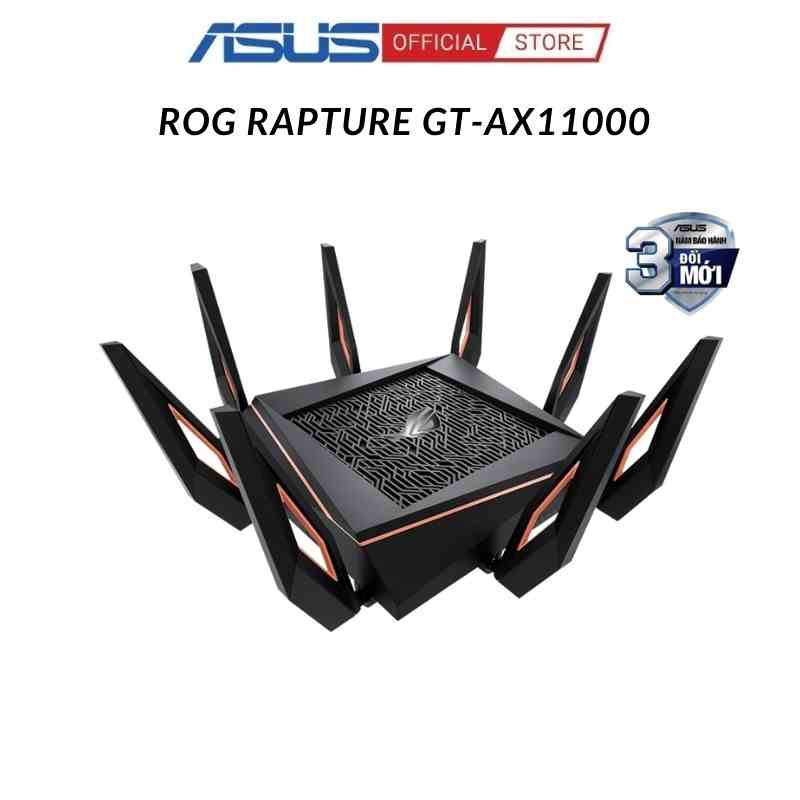 [Mã BMLTB35 giảm đến 35K đơn 99K] ASUS ROG Rapture GT-AX11000 (Gaming Router) Wifi AX11000 3, Wifi 6