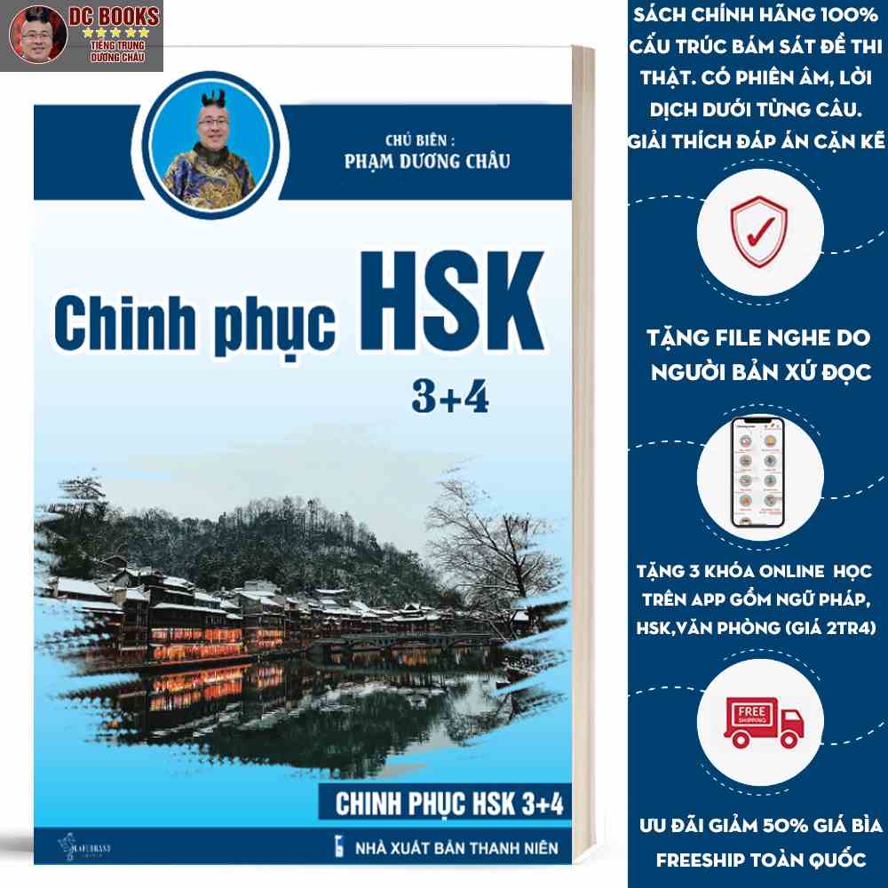 [Mã BMLT35 giảm đến 35K đơn 99K] Sách - Chinh Phục HSK 34 - Luyện Đề Thi HSK Có Đáp Án - Phạm Dương Châu - Kèm File MP3