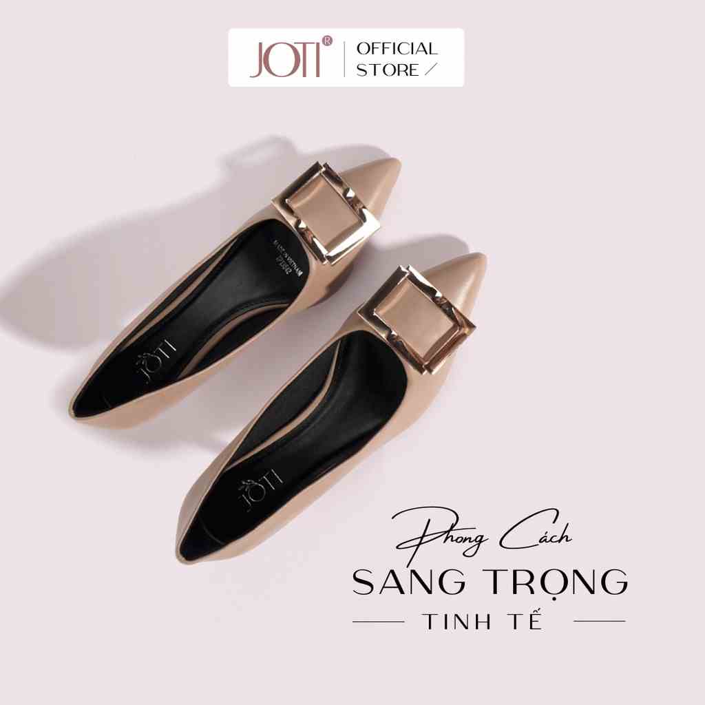 Giày Cao Gót Nữ JOTI Amber 3286VN7 - Mũi Nhọn Bít Gót Đế Nhọn Cao 7cm Da Mờ - Mang Công Sở Dự Tiệc