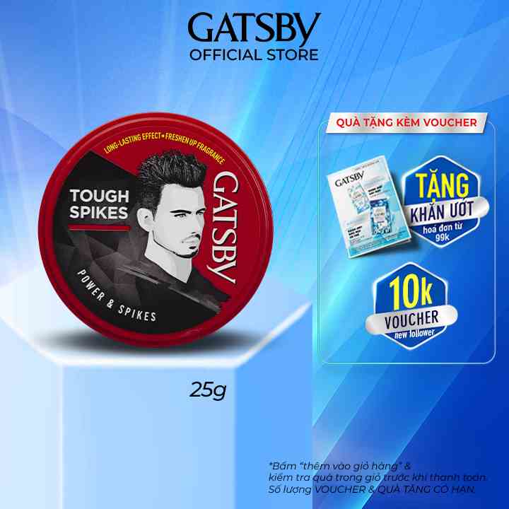 [Mã BMLTB35 giảm đến 35K đơn 99K] Wax Tạo Kiểu Tóc GATSBY STYLING WAX POWER & SPIKES 25g