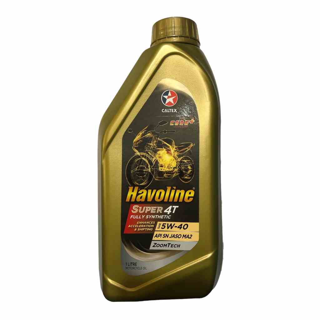 Nhớt xe số tổng hợp 100% Caltex Havoline Super 4T Fully Synthetic 5w40 [ 1L ]