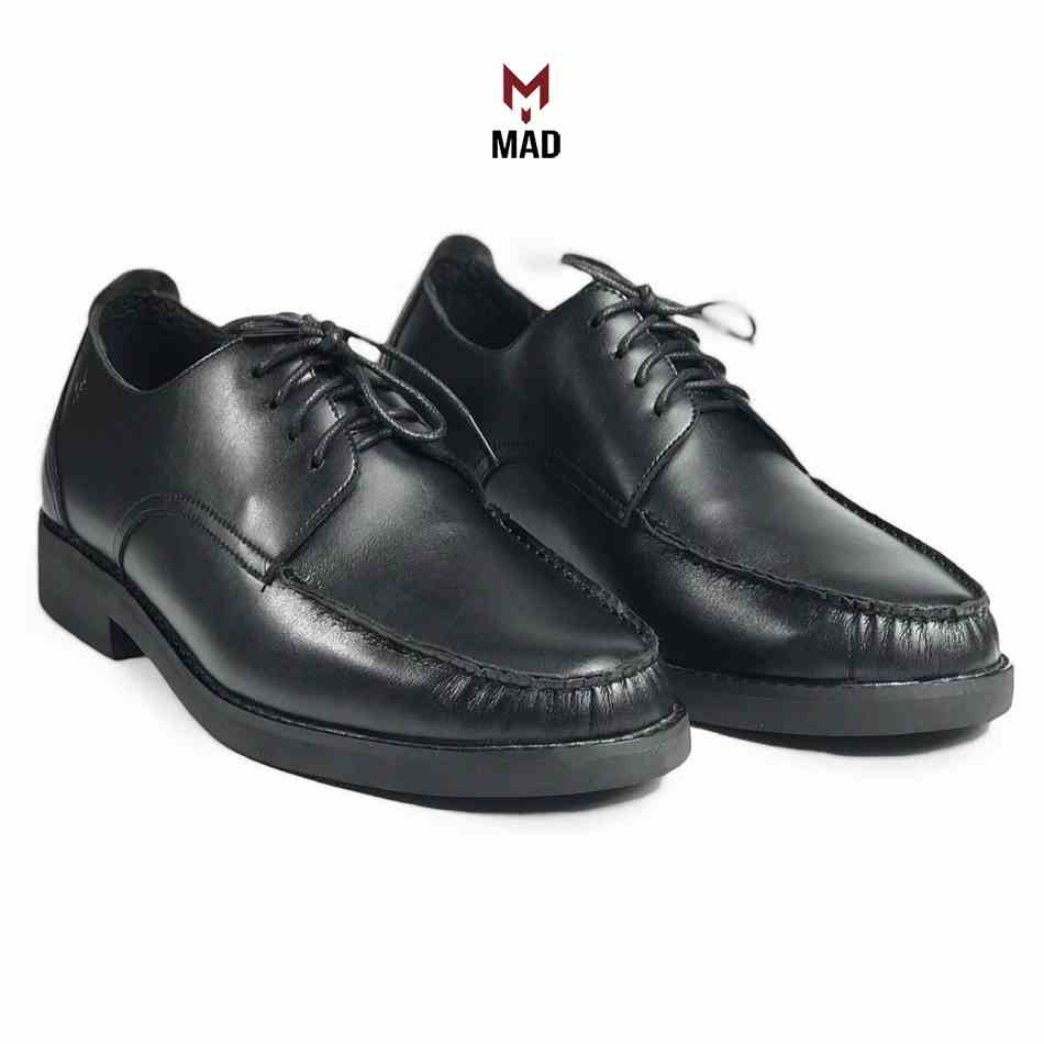 Giày Derby Moctoe Classic MAD Black nam buộc dây da bò cao cấp chính hãng giá rẻ chất lượng tốt bảo hành trọn đời