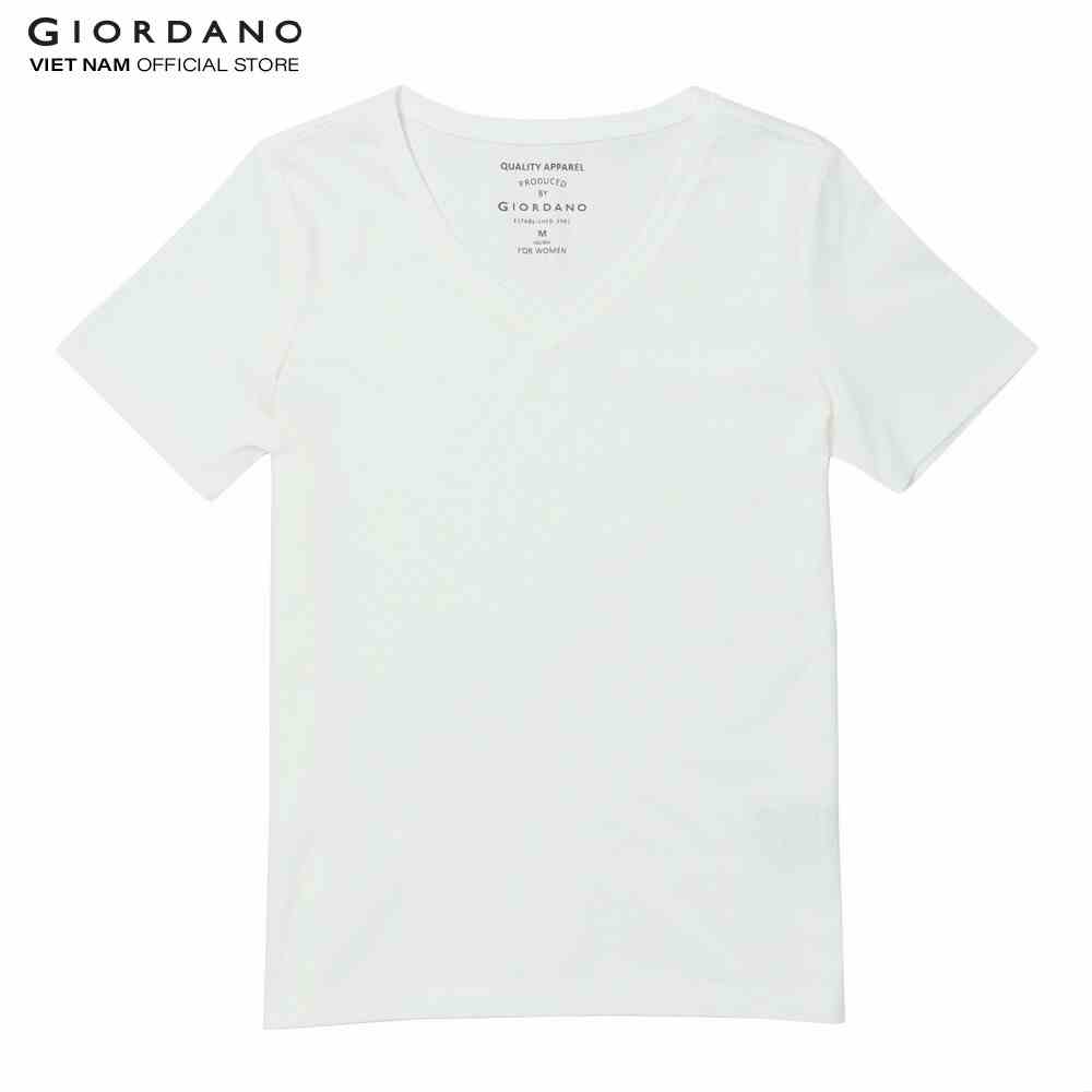 Áo Thun Ngắn Tay Cổ Tim Nữ Giordano 05322248