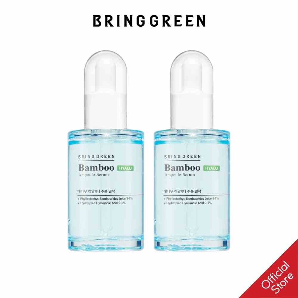 Tinh Chất Cấp Ẩm, Căng Bóng Cho Da BRING GREEN BAMBOO HYALU AMPOULE SERUM 50ML DOUBLE SET