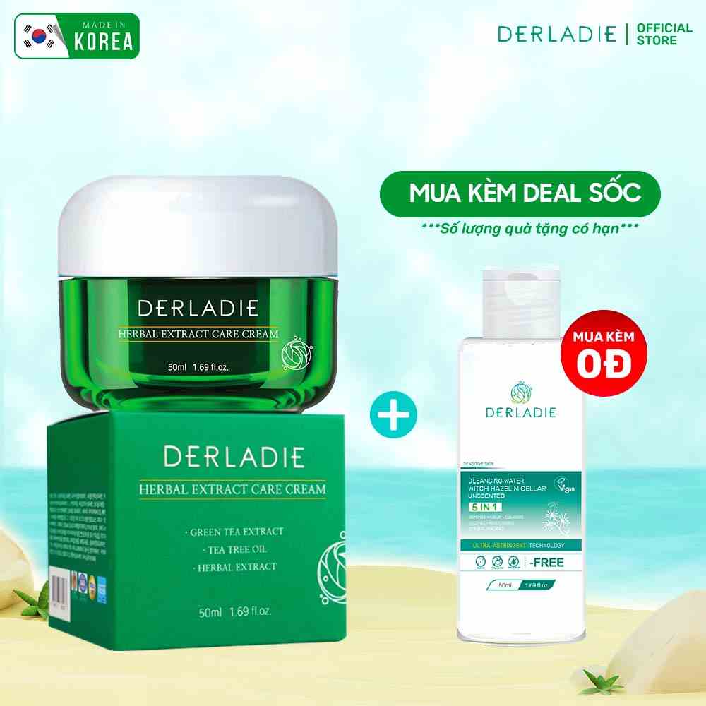 Kem Dưỡng Giảm Mụn, Kiềm Dầu Derladie Herbal Extract Care Cream 50ml