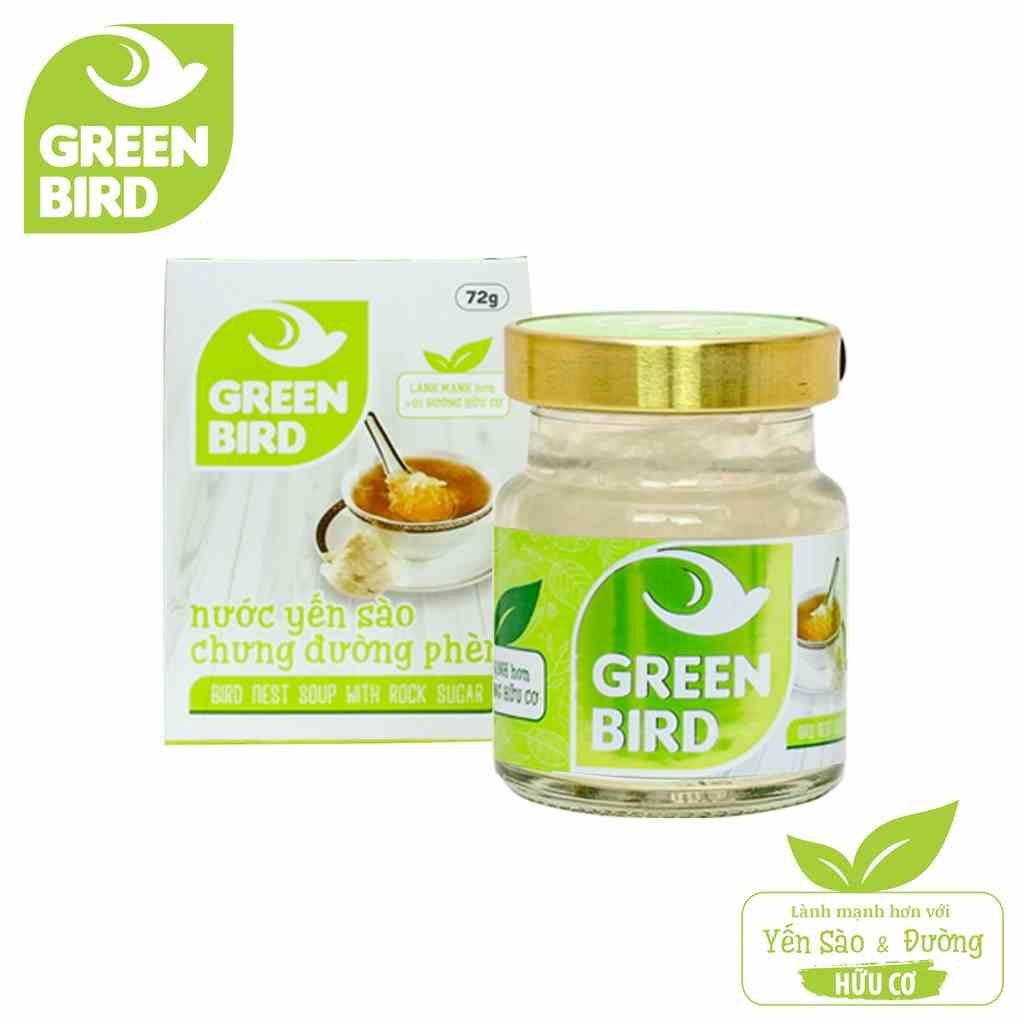 Nước Yến Sào Chưng Đường Phèn - GREEN BIRD - Hũ Đơn 72g