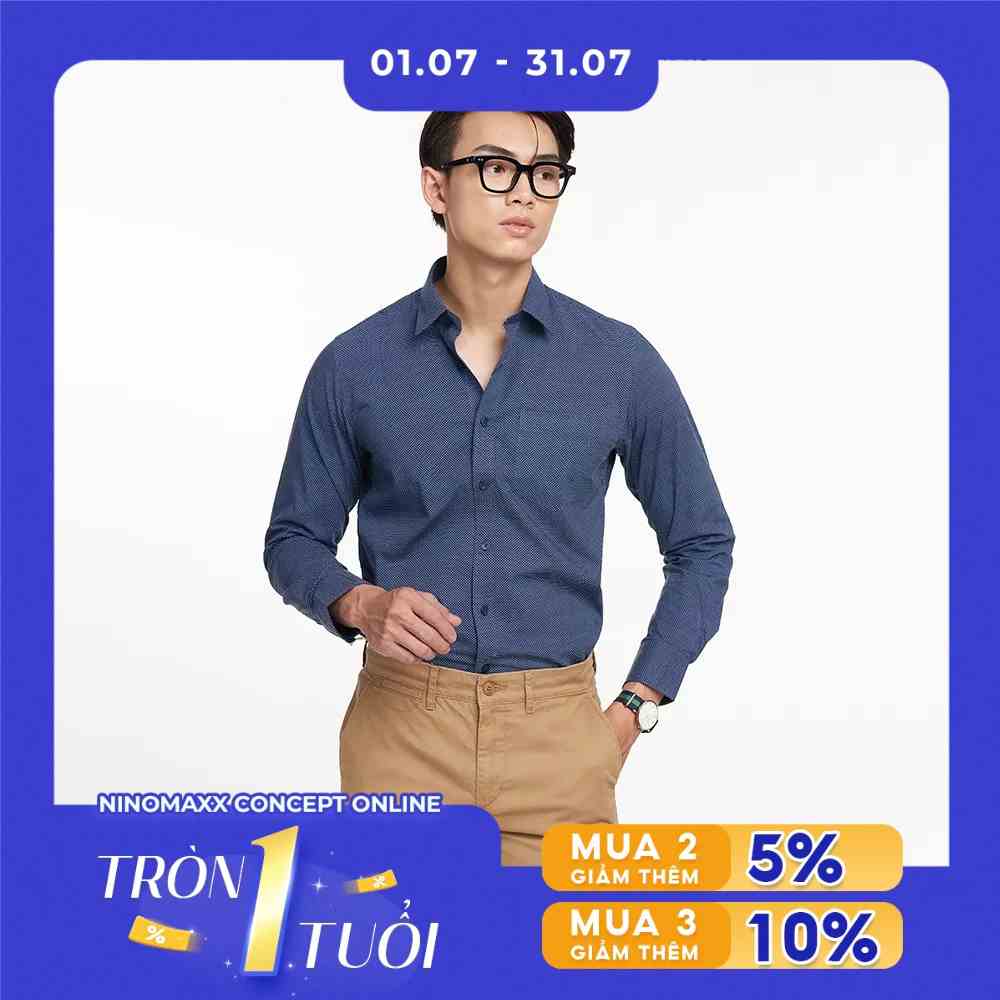 [Mã BMLT30 giảm đến 30K đơn 299K] N&M CLUB Áo Sơ Mi Nam Tay Dài chất liệu Bamboo cotton 2105036