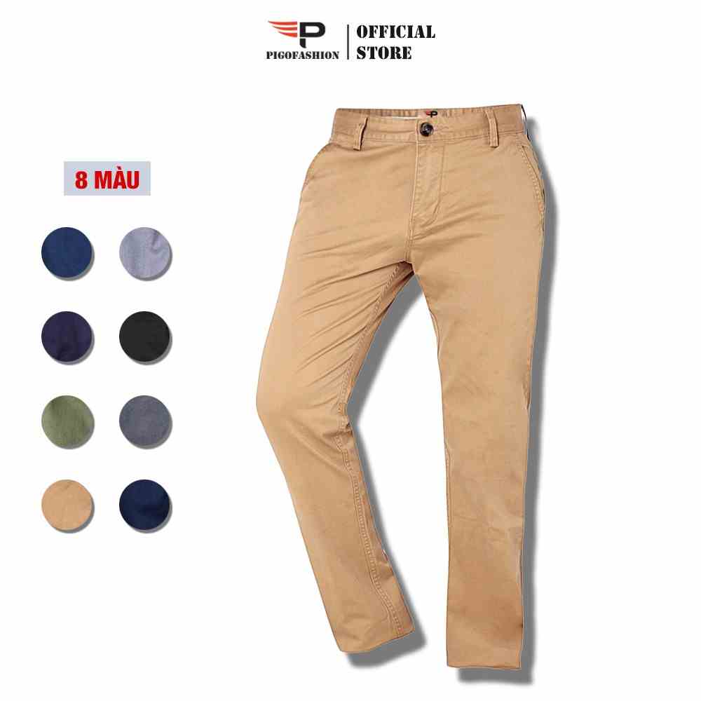 Quần Kaki nam kiểu chinos cao cấp SPMQKK01 mặc đi làm đi chơi đều phù hợp - PigoFashion