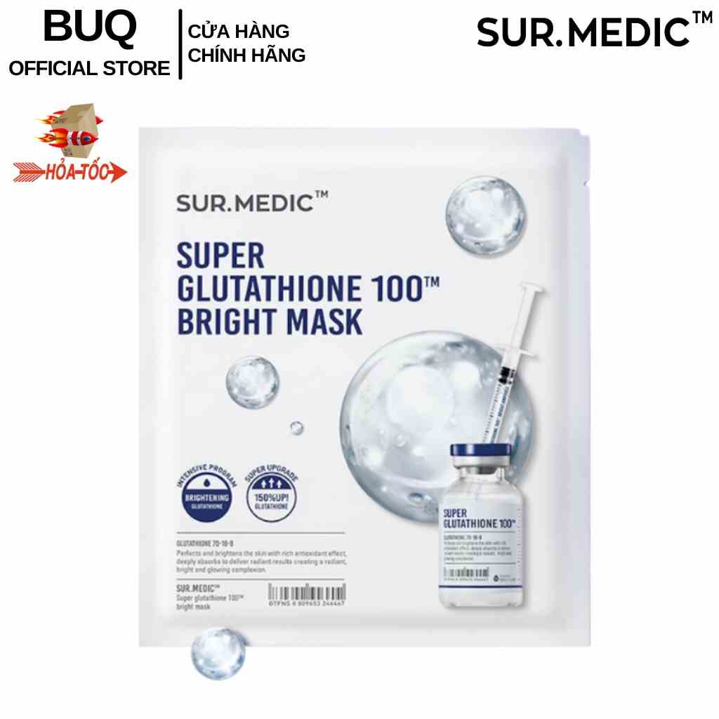 Mặt Nạ Trắng Da Sur.Medic Bright Glutathione Mask 1 Miếng Bản Mới 30g