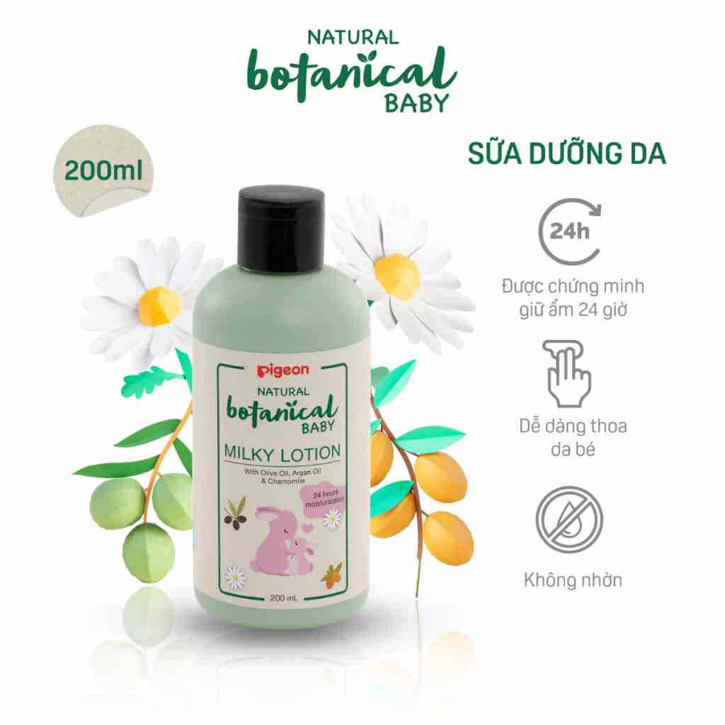 Sữa Dưỡng Da Ban Đêm Cho Bé Natural Botanical Pigeon 200ml