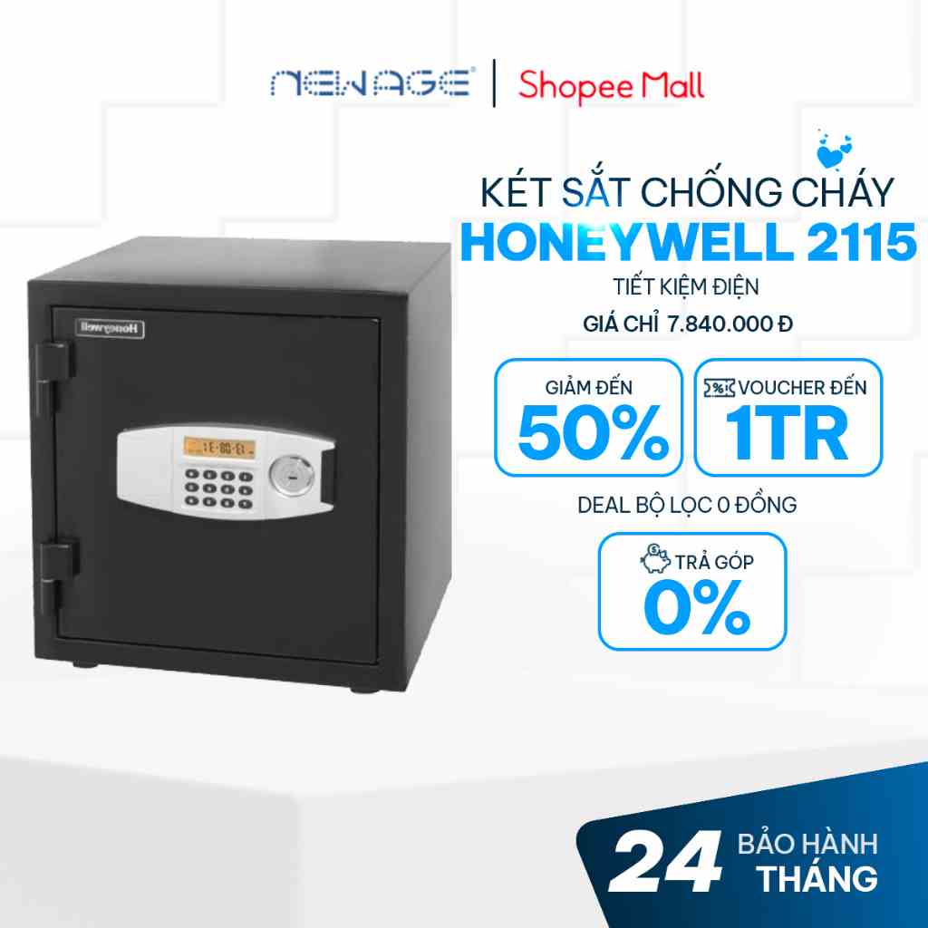 Két sắt thông minh HONEYWELL 2115, két sắt gia đình khách sạn,... chống cháy chống nước, khóa điện tử Bảo hành 2 năm