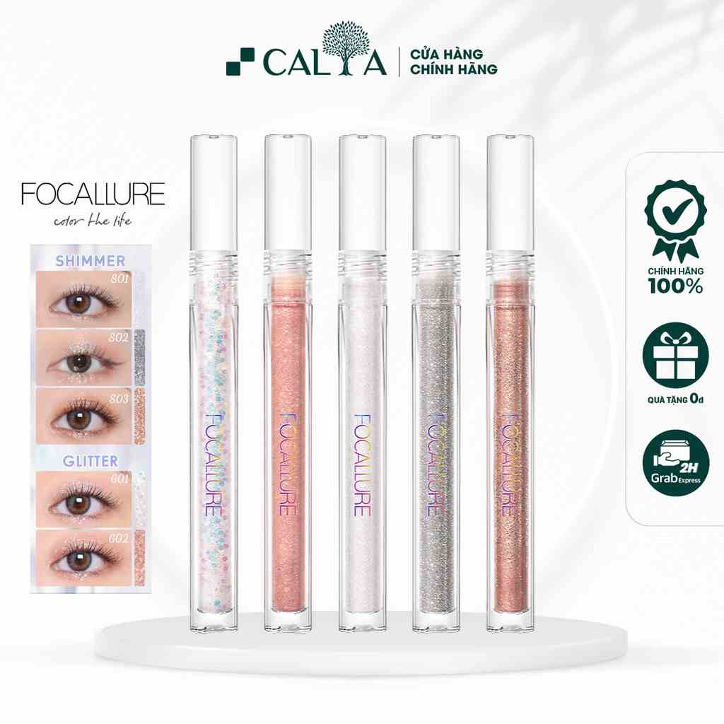 Nhũ Mắt Focallure Siêu Lung Linh, Chống Thấm Nước, Nhanh Khô, Bền Màu 1.5g