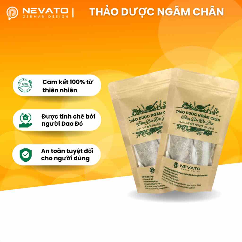 Thảo Dược Ngâm Chân NEVATO NV-TD12 Gồm 10 Gói 10 Gam