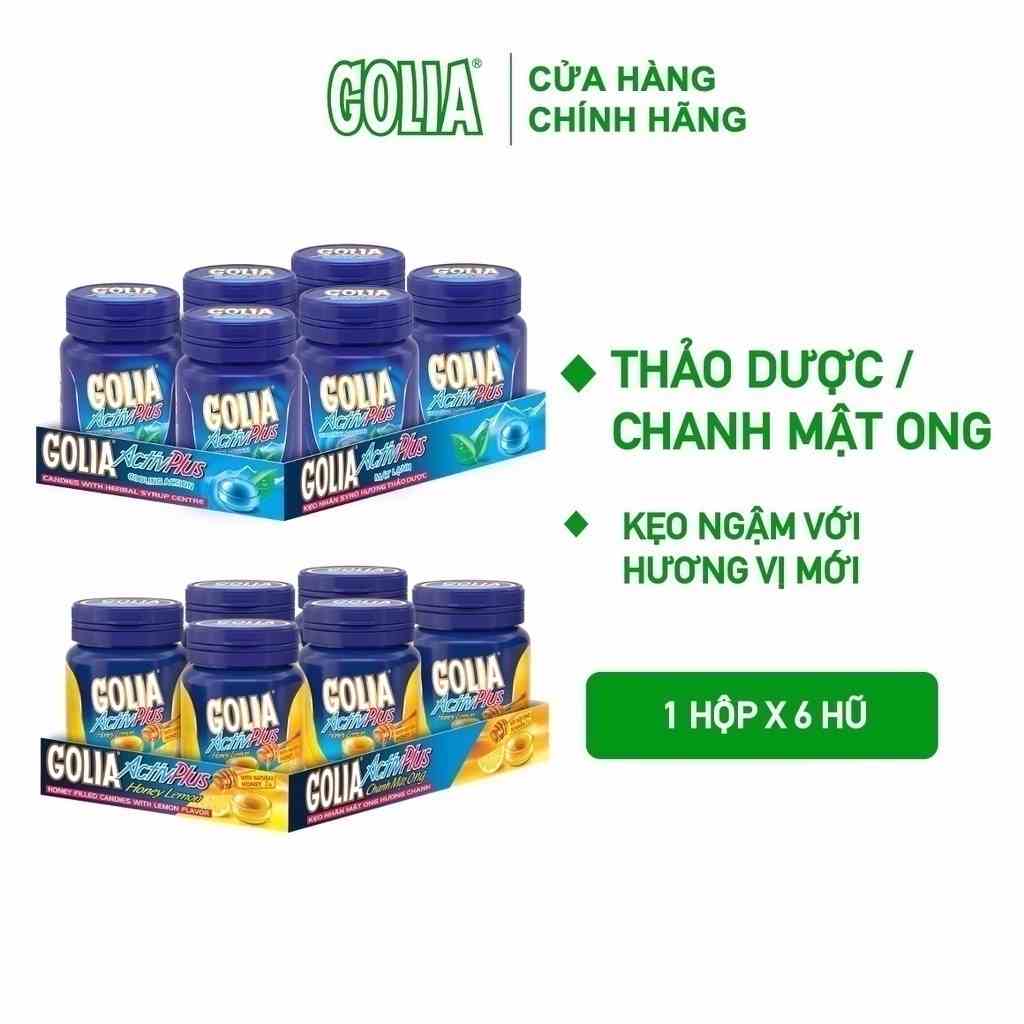 Kẹo nhân syrô Golia Activ Plus (Hộp 6 hũ)