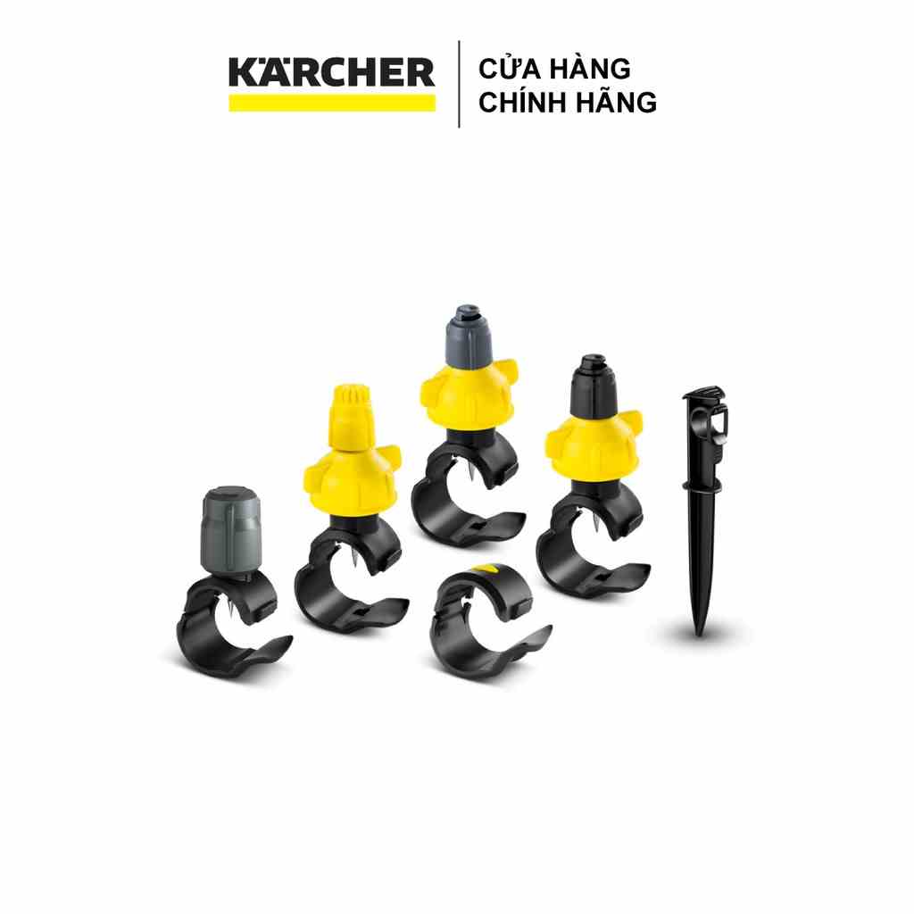 Bộ vòi phun Micro Karcher (5 vòng đệm nhỏ giọt, 10 vòng đệm & đầu phun  và 5 gai cố định dây)