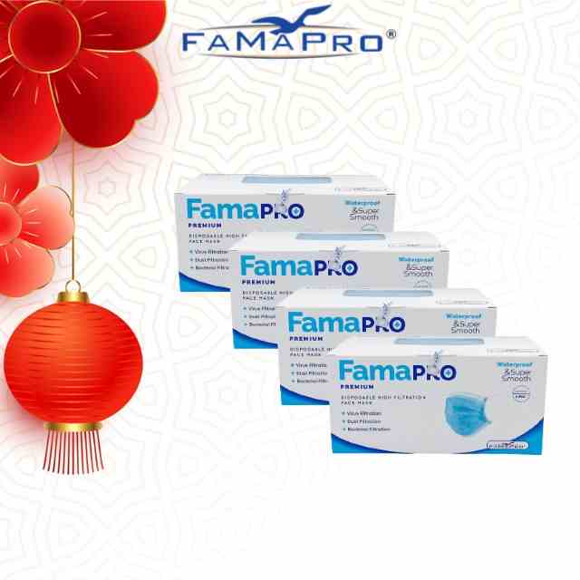 [PREMIUM- COMBO 4- HỘP 40 CÁI] Khẩu trang y tế cao cấp 4 lớp kháng khuẩn Famapro Premium