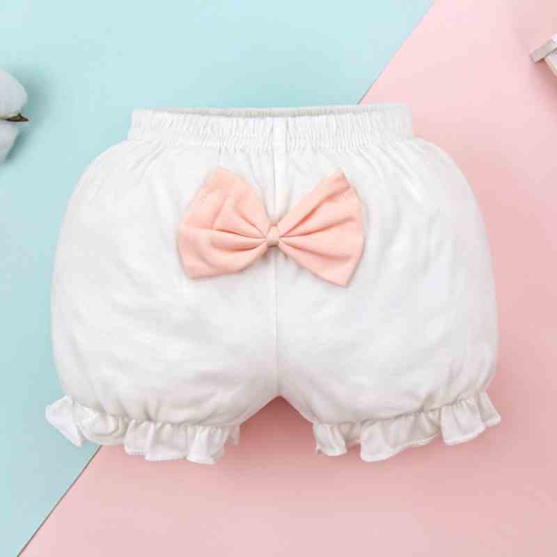 Quần tã LUCKY BIG CAT vải cotton đính nơ dễ thương dành cho bé