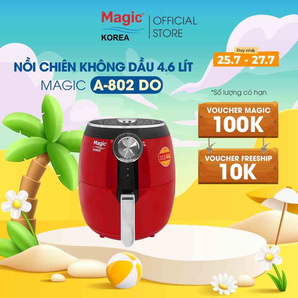 Nồi chiên nướng chân không Magic Korea A-802 4.6L - Đỏ