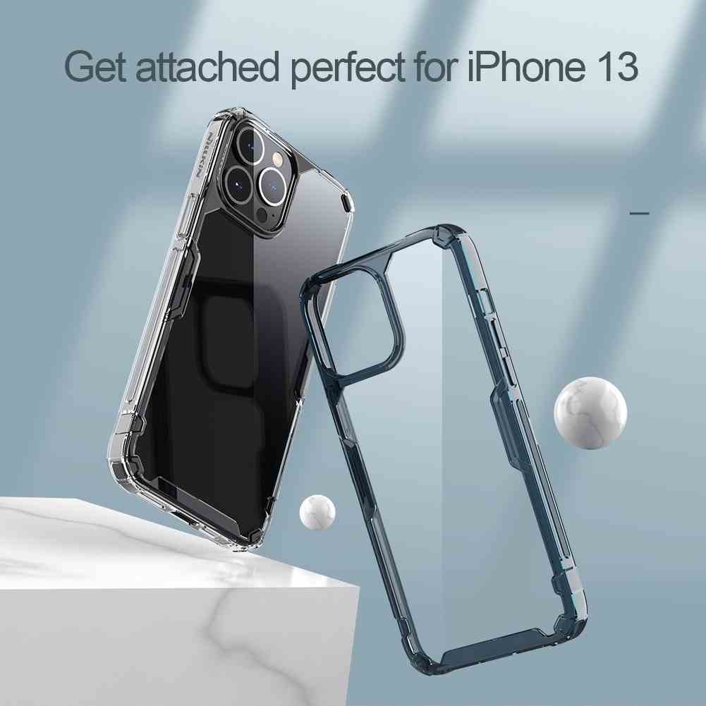 Ốp điện thoại Nillkin Nature TPU Pro chống sốc trong suốt siêu mảnh cao cấp dành cho iPhone 13 Pro Max