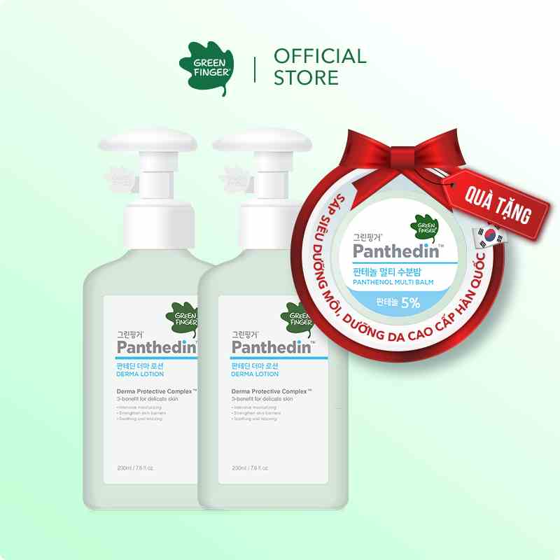 Combo 2 chai Sữa Dưỡng Ẩm Cao Cấp Cho bé (0-36 tháng) Greenfinger Panthedin Lotion 230ml