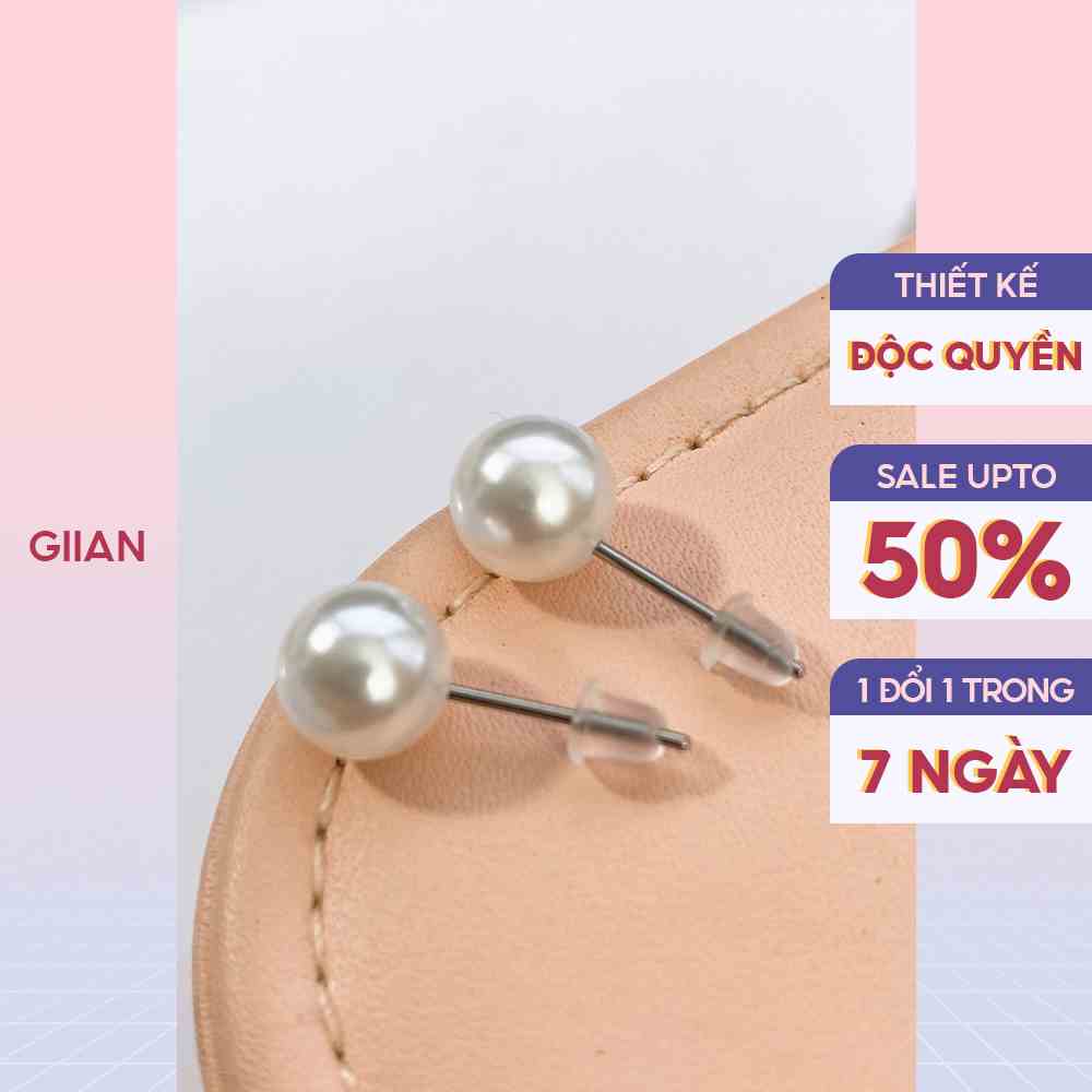 Bông tai ngọc nữ tính, khuyên tai sang chảnh GIIAN PK-BT