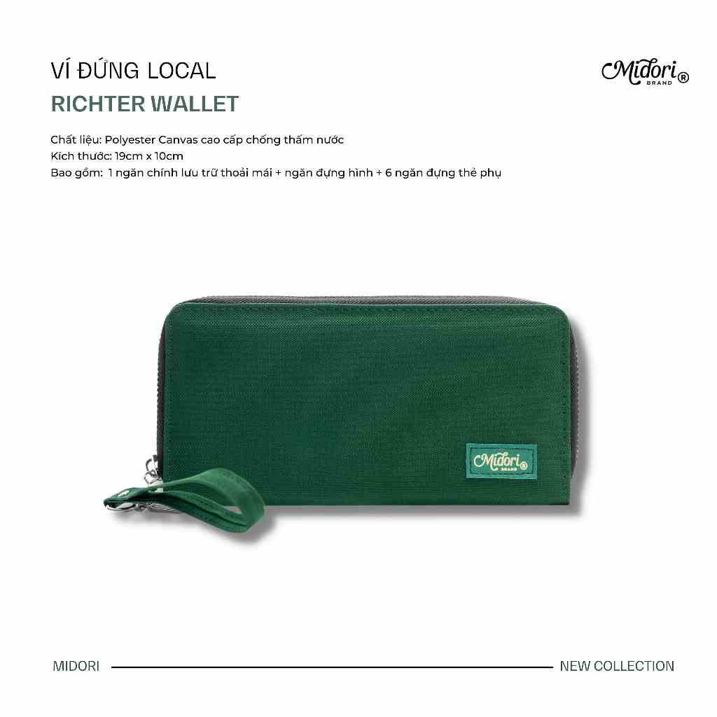 Ví Vải ngang RICHTER WALLET Nam Nữ Polyester Siêu Bền Đẹp Chống Nước Unisex local brand chính hãng M WORKSHOP