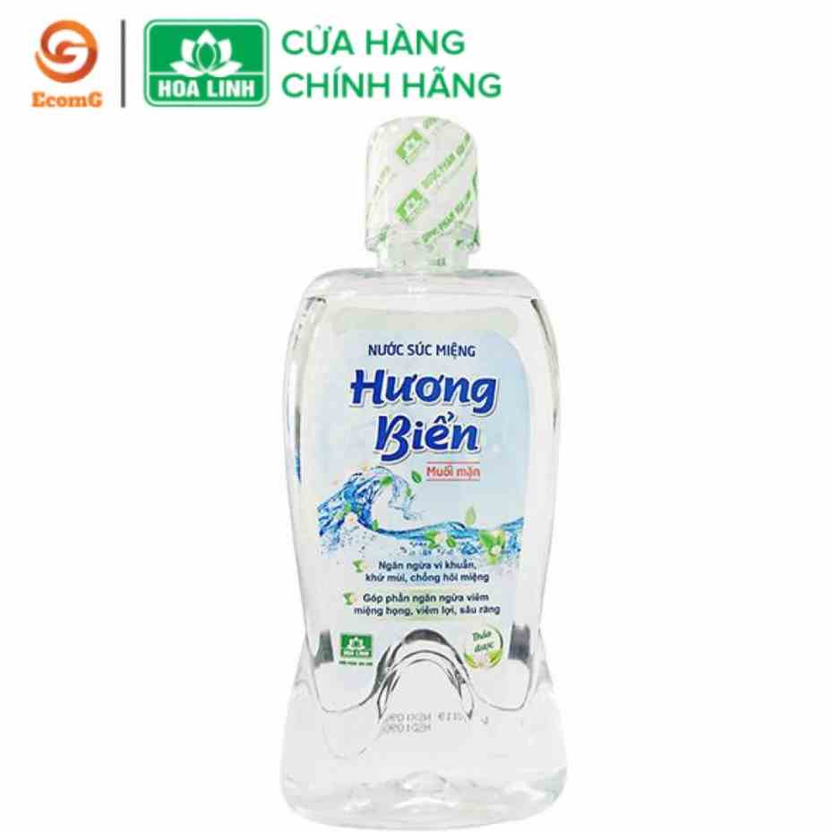 Nước súc miệng sát khuẩn Hương Biển 400ml - NSM01, làm sạch, ngừa sâu răng, khử mùi hôi miệng, cho hơi thở thơm mát