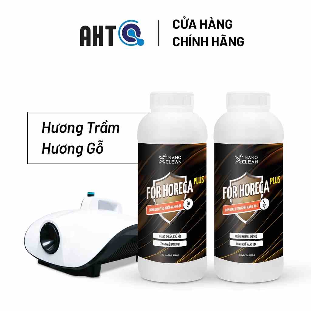 Dung dịch tạo khói, phun khói Nano Xclean For Horeca plus -hương gỗ/ trầm- khử khuẩn, khử mùi, tạo hương thơm [COMBO 1L]