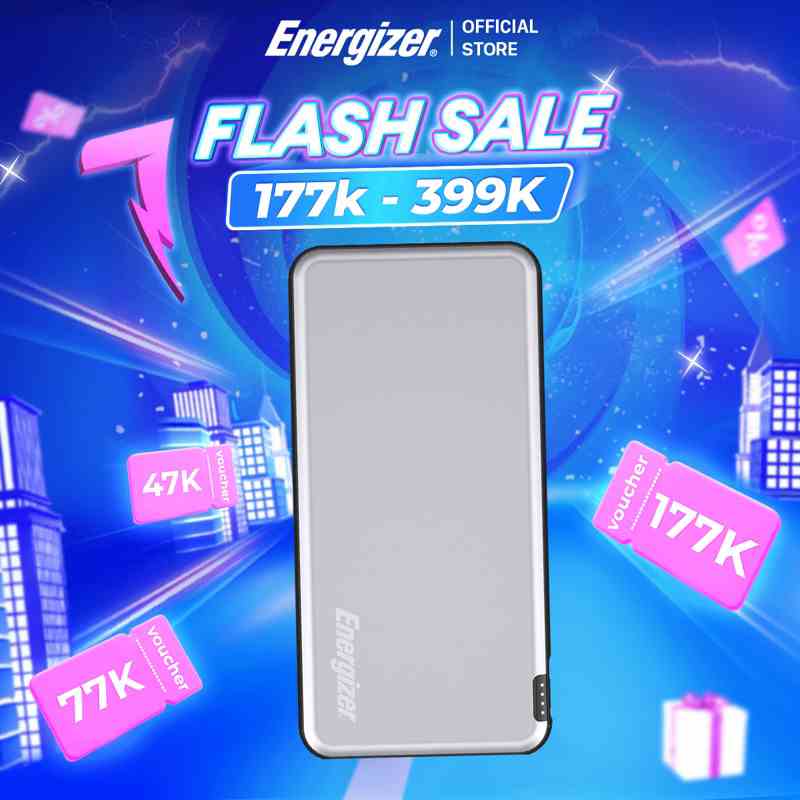 Pin dự phòng Energizer Chiến Binh II 10000mAh UE10046 - thiết kế gọn nhẹ, tích hợp 2 cổng output tiện lợi