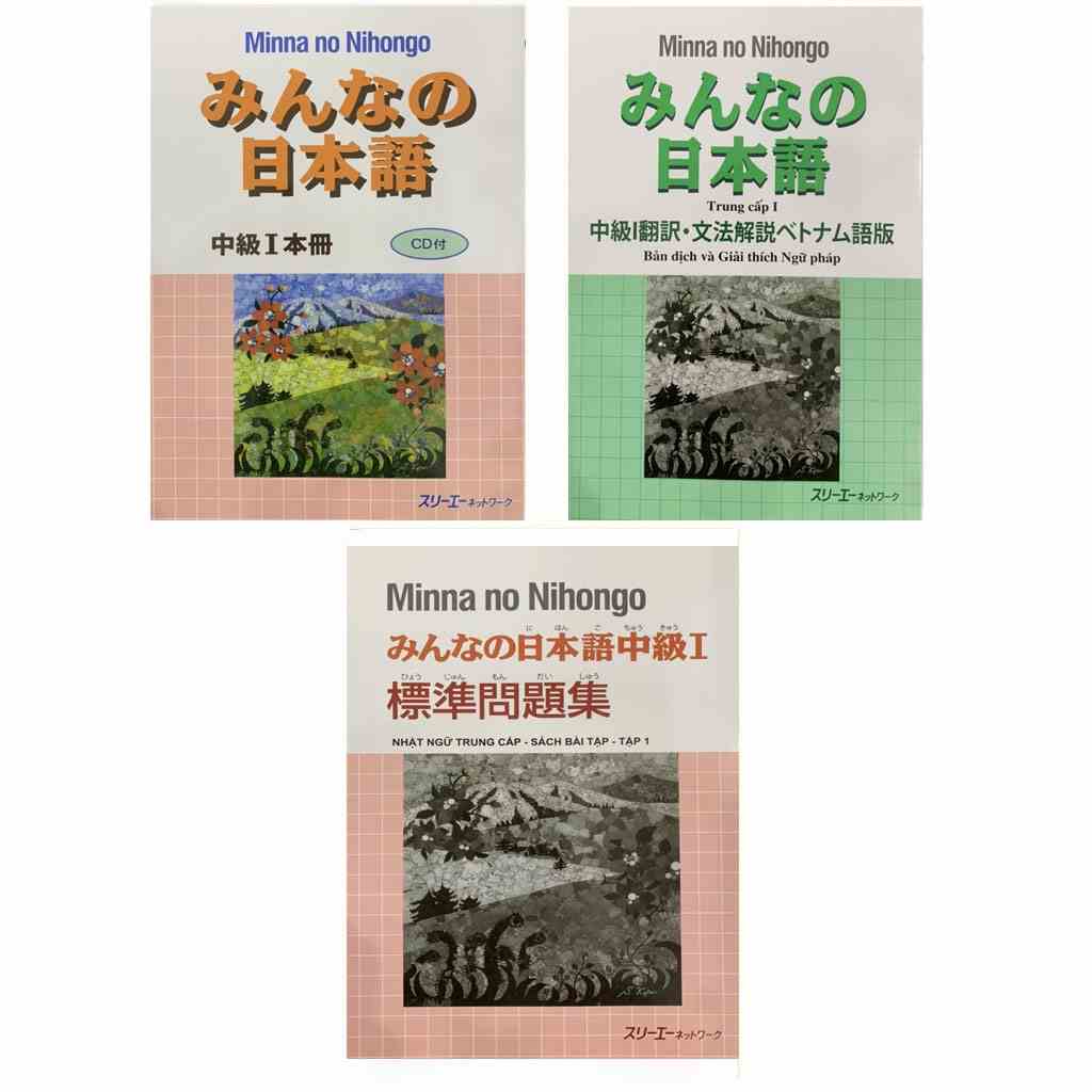 Sách Tiếng Nhật - Combo Minna No Nihongo Trung Cấp 1 – Trình Độ N3 ( Bộ 3 Cuốn )