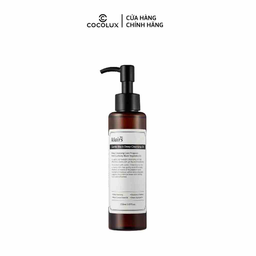 Dầu tẩy trang Dear Klairs Gentle Black Deep Cleansing Oil 150ml