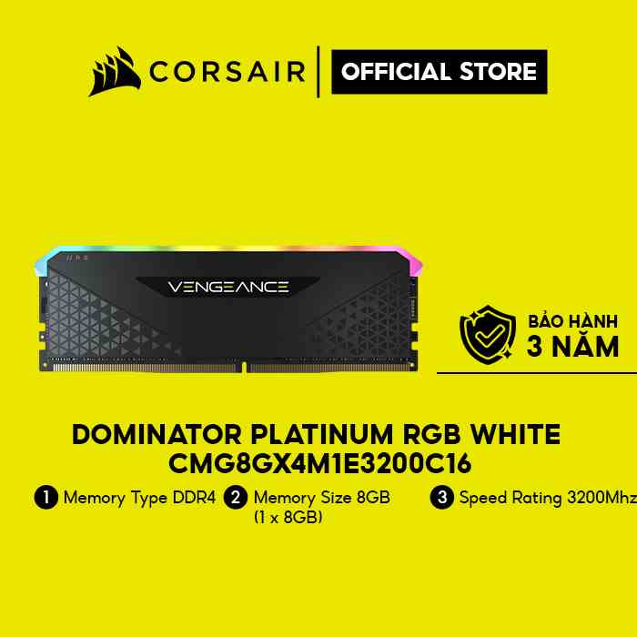 [Mã ELCL7 giảm 7% đơn 300K] Ram PC Corsair Vengeance RS RGB CMG8GX4M1E3200C16 8GB DDR4 3200MHz