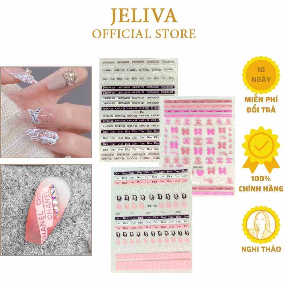 Sticker nail JELIVA trang trí móng hình thương hiệu