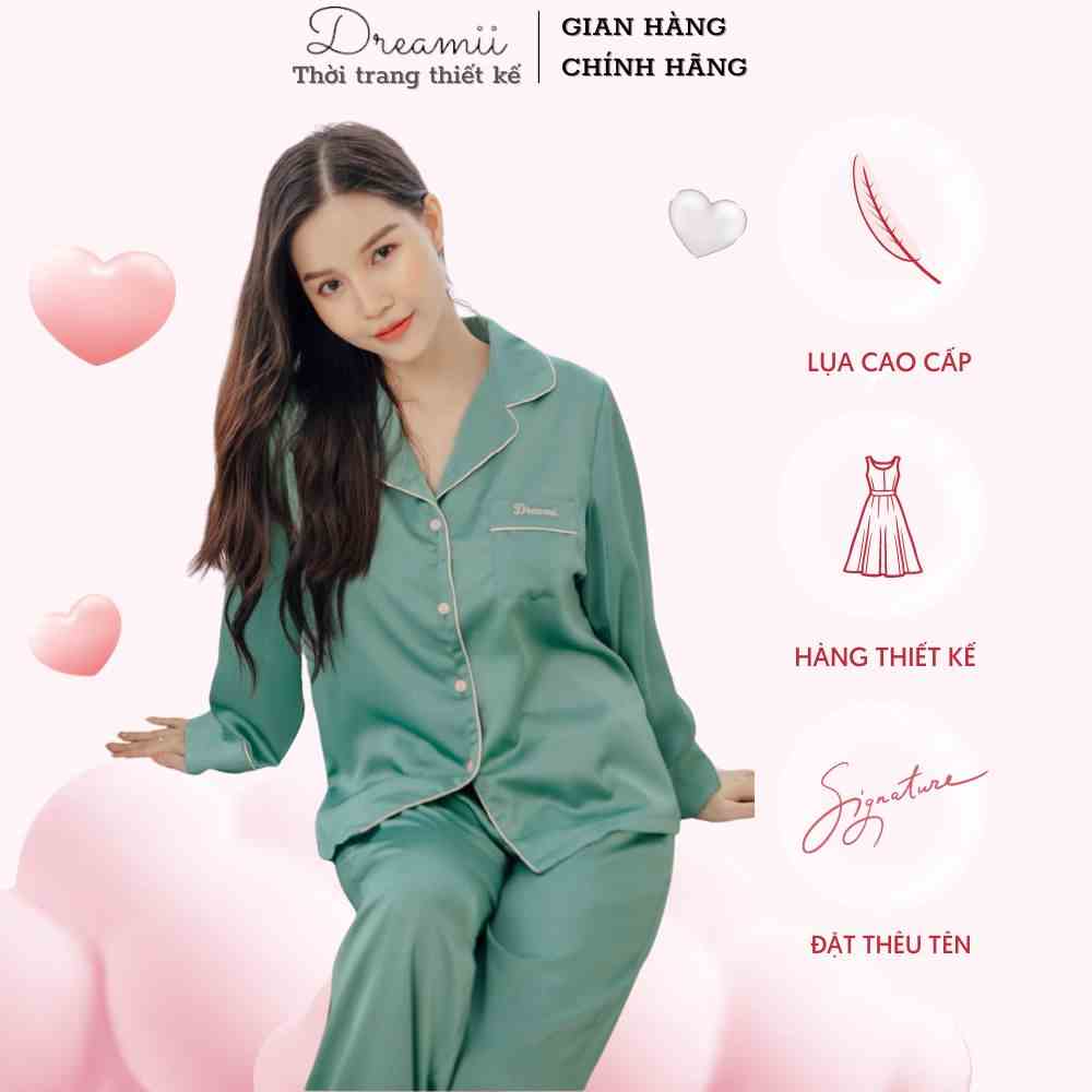 [Mã BMLTA35 giảm đến 35K đơn 99K] [DREAMII] Bộ Ngủ Lụa Pijama Classic Nữ Dài Tay