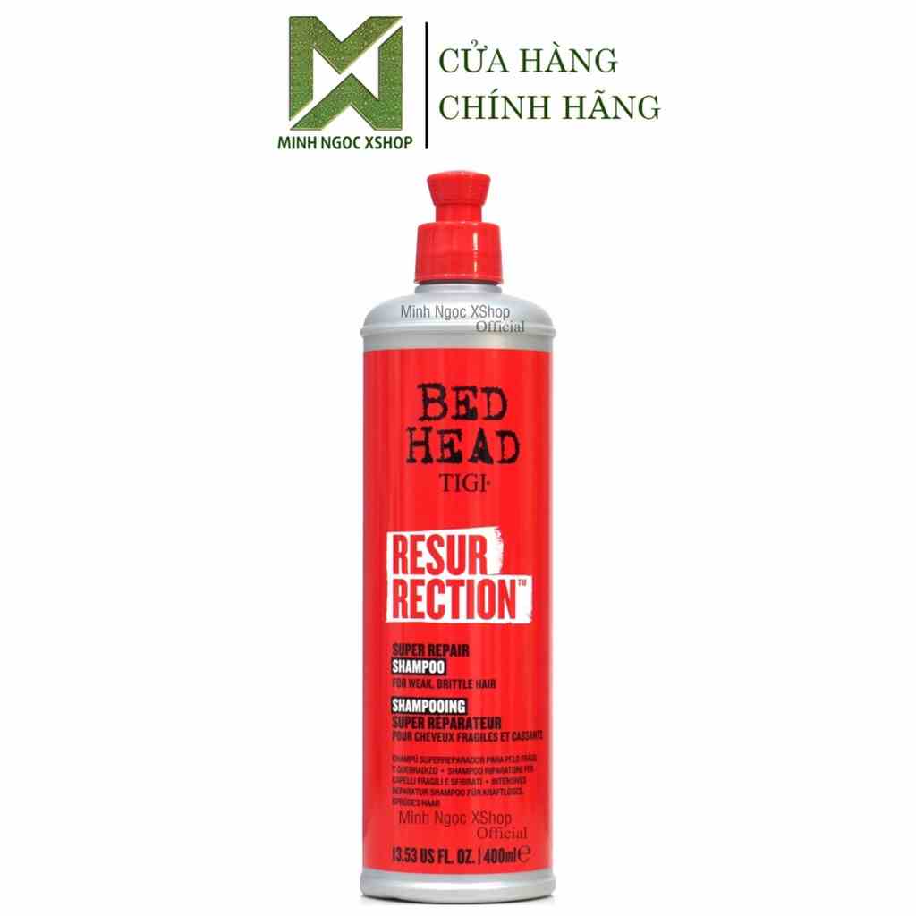 Dầu gội tái sinh siêu phục hồi Tigi Bed Head Resurrection Supper Repair, tigi đỏ 400ML