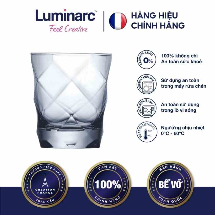 [Mã BMLTA35 giảm đến 35K đơn 99K] Bộ 6 Ly Thấp Thuỷ Tinh Luminarc Louvre 260ml LULON1808