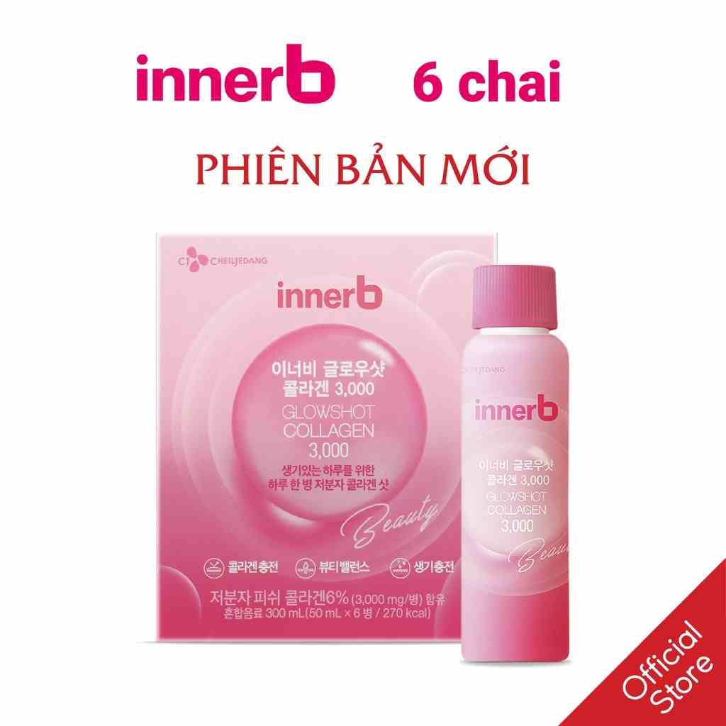 Hộp 6 Chai Nước Uống Bổ Sung Collagen Innerb Glowshot Collagen 50mlx6