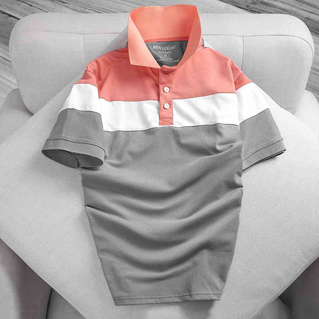 Áo phông polo nam MEN LUXURY đẹp kẻ ngang chất cotton cao cấp hàng hiệu, tôn dáng chuẩn form nam tính