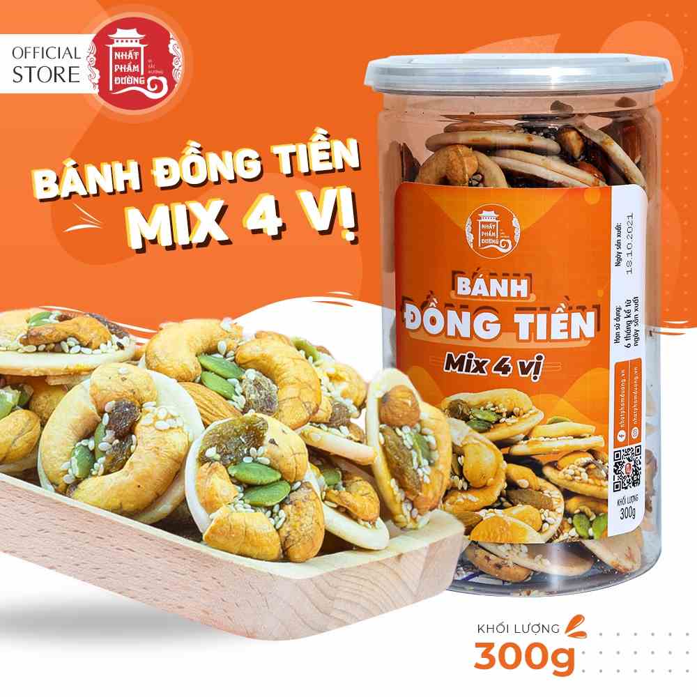 Bánh đồng tiền mix hạt dinh dưỡng Nhất Phẩm Đường 300g