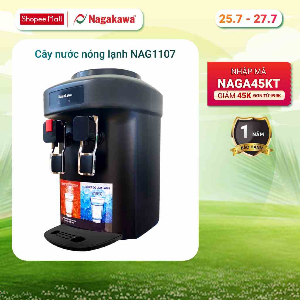 Cây nước nóng lạnh để bàn Nagakawa NAG1107 – Bảo hành 12 tháng