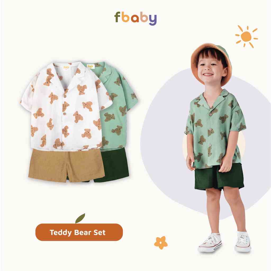 Bộ đũi bé trai hình gấu FBaby  FB004