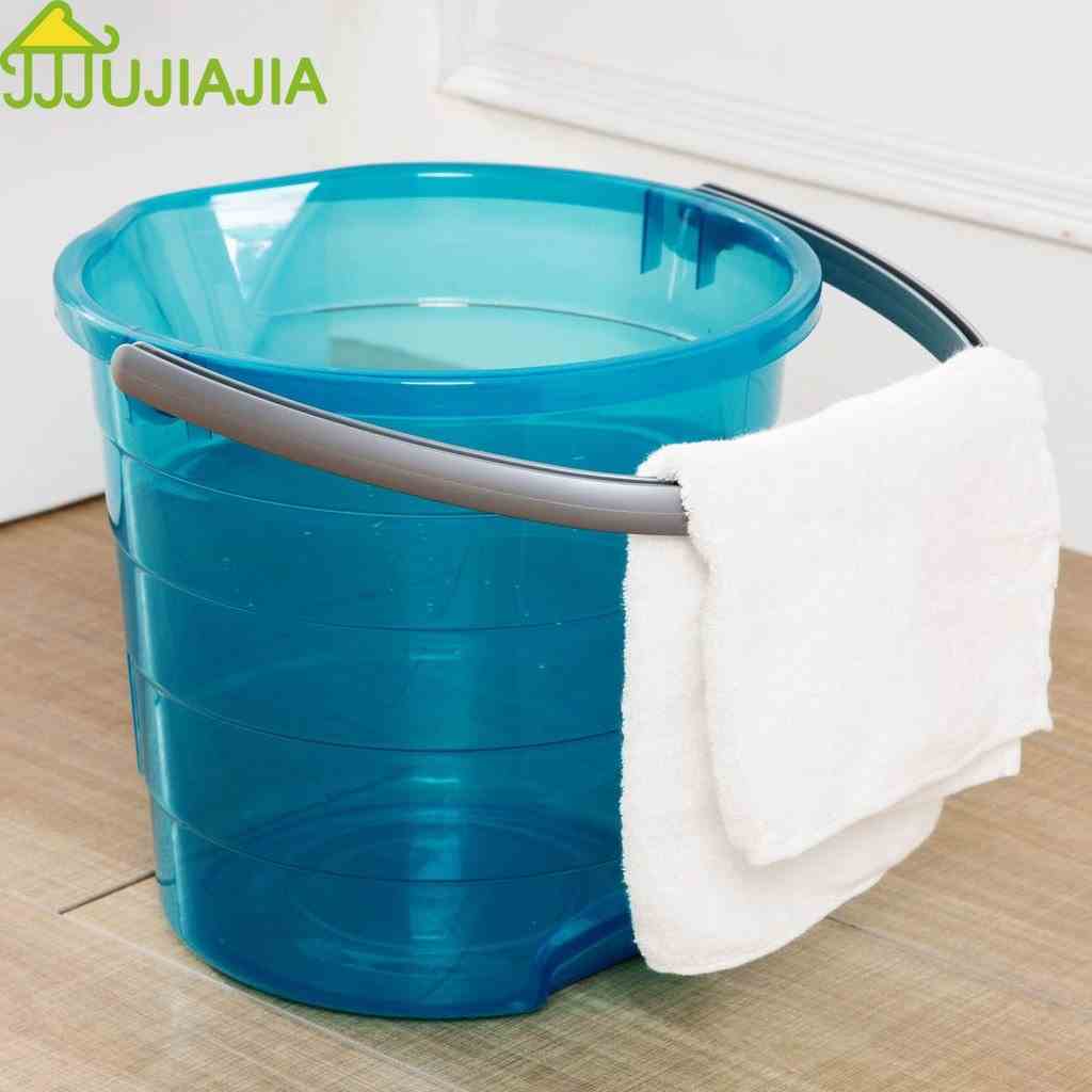 Xô đựng đồ giặt JUJIAJIA bằng nhựa dày dặn trong suốt dung tích 10/ 15l tiện dụng