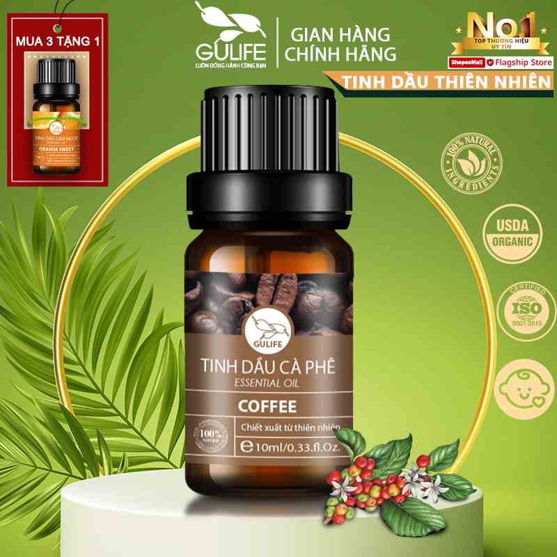 Tinh dầu Cafe Chiết Xuất Từ Thiên Nhiên GULIFE - Coffee - Giảm Căng Thằng, Thơm Phòng & Thư Giãn