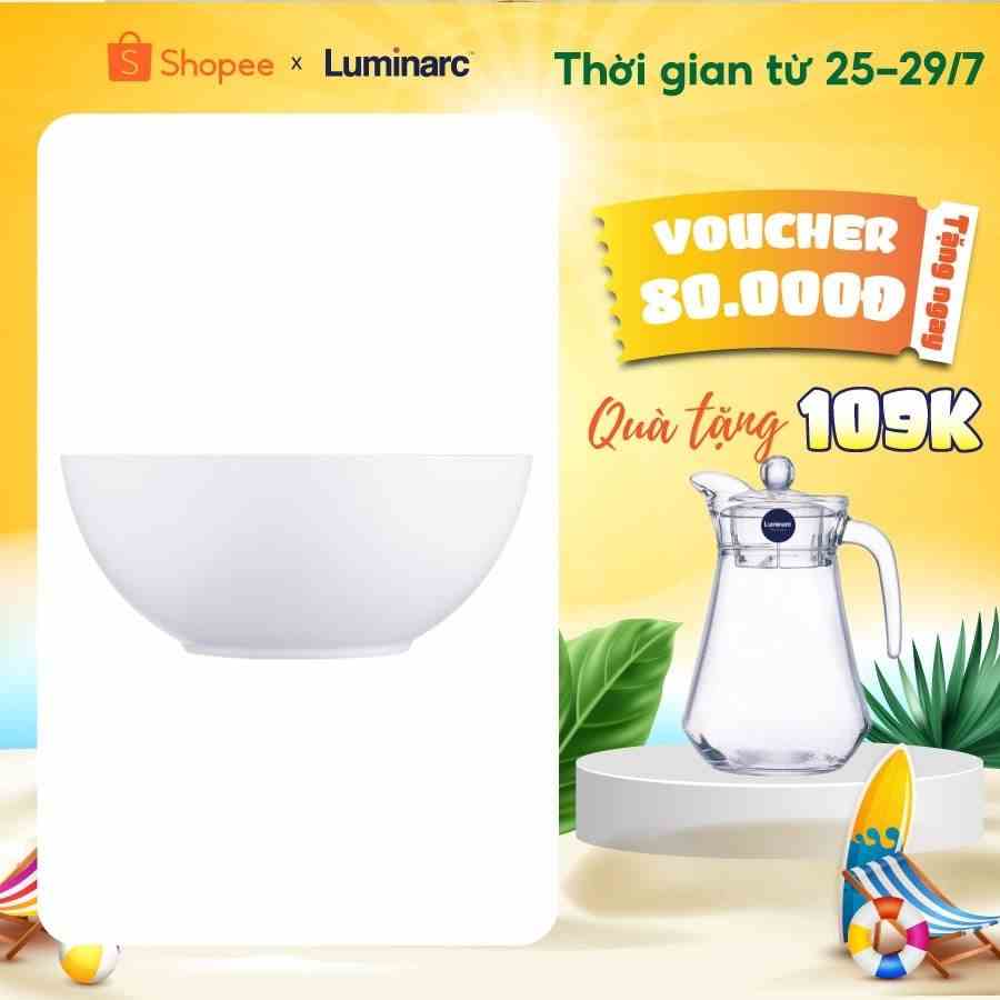 [Mã BMLTB35 giảm đến 35K đơn 99K] Bộ 6 Tô Thuỷ Tinh Luminarc Diwali Trắng 18cm- LUDIN3975