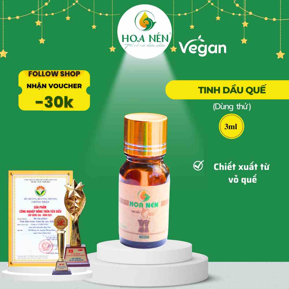 [Mã BMLTA35 giảm đến 35K đơn 99K] Tinh dầu Quế 3ml - Hoa Nén - Khử mùi, đuổi côn trùng