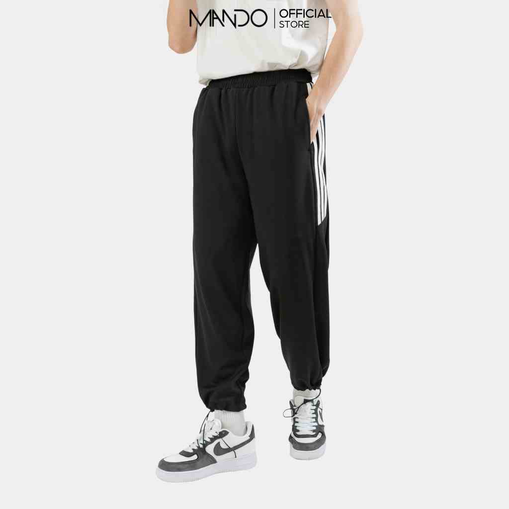 Quần Jogger Nỉ Nam MANDO Dài Có Túi  Form Ống Rộng Phong Cách Basic Unisex Thể Thao Thời Trang Hàn Quốc QKN049