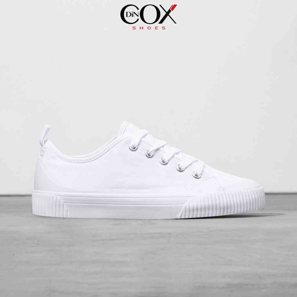 Giày Sneaker Vải Canvas Unisex Chính Hãng DINCOX C20 Snow White Sang Trọng Tinh Tế Đơn Giản