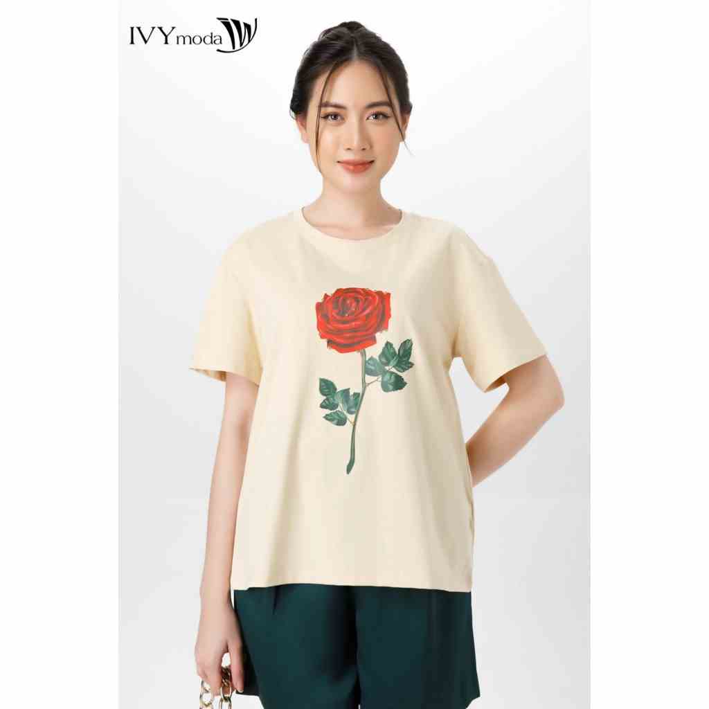 Áo thun nữ đính ngọc IVY moda MS 57T0098