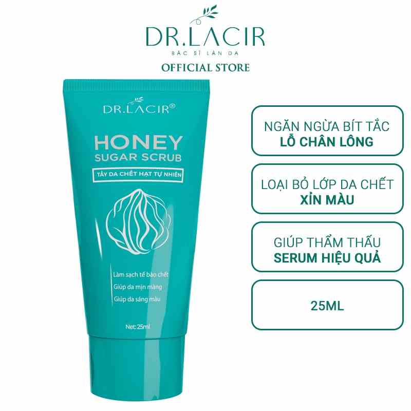 [Mã BMLTA35 giảm đến 35K đơn 99K] Tẩy Da Chết Sinh Học HONEY SUGAR SCRUB Dr Lacir mini 20ml DR118