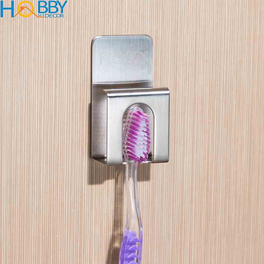 Móc treo bàn chải HOBBY Home Decor MB dán tường gạch men - chuẩn Inox 304 không rỉ và kèm keo dán